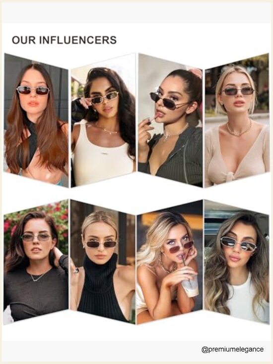Retro Rectangle Sunglasses Narrow Thin Skinny Y2k Chic Unisex UV400 main image 4